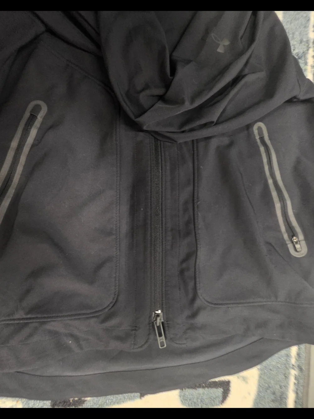 Under Armour Black Hooded Zip-Up Jacket